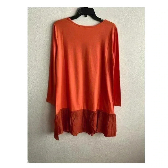 🆕Pretty Angel Orange Ruffle-Hem Tunic L🆕 - Picture 5 of 12